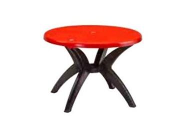  प्लास्टिक गोल आकार लाल डाइनिंग टेबल आयाम (L* W* H): 760 X 900 X 850 मिलीमीटर (मिमी) 