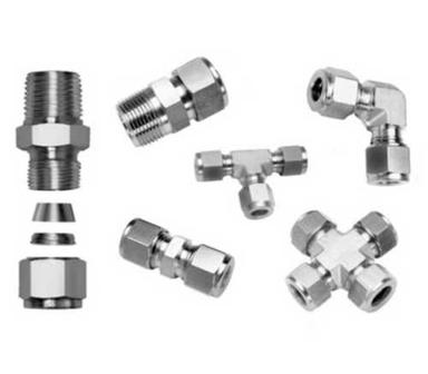 Silver Tone Stainless Steel Hydraulic Fitting
