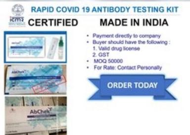 Covid 19 Antibody Igg Igm Rapid Testing Kit Use: Corona/Covid19 Screening Purpose