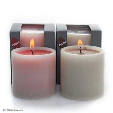 White Round Shape Aroma Candles