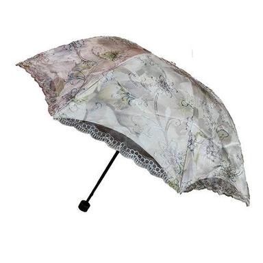 Polyester Printed Silver Round Umbrella