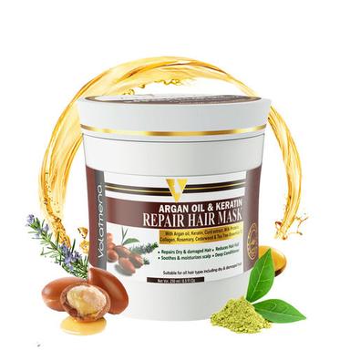 Volamena Argan Oil And Keratin Repair Hair Mask Men And Women 250Ml Length: 6  Centimeter (Cm)