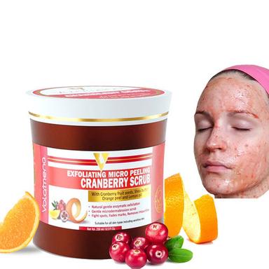 Volamena Exfoliating Micro Peeling Cranberry Face Scrub Color Code: Translucent Pink