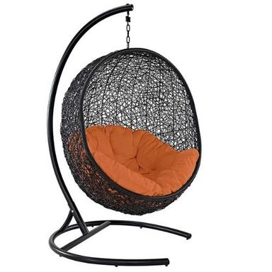Arvabil Handmade Wicker Black Nest Swing Chair