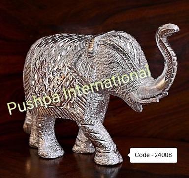 Plastic Finely Finished Silver Elephant