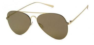 Golden Metal Frame Aviator Sunglasses
