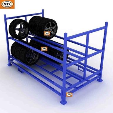 Blue Tyre Storage Metal Pallet