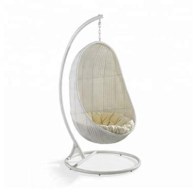 Arvabil Handmade Rattan Hanging White Egg Swing Chair No Assembly Required