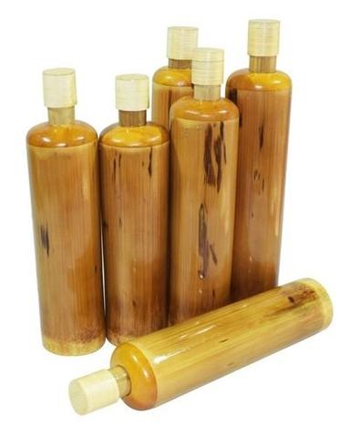Yellow Hand Made Bamboo Bottle 750Ml