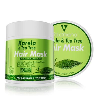Volamena Karela (Bitter Gourd) & Tea Tree Hair Mask 120Ml Shelf Life: 24 Months