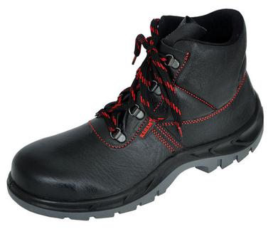 Black Karam Leather Safety Shoes