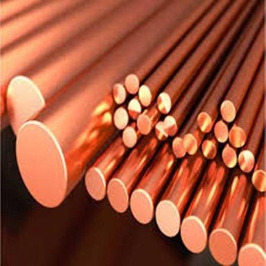 Goldenish Brown Round Copper Rod For Construction
