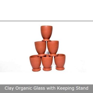 Brown Handmade Organic Clay Glass