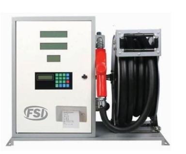 White & Grey Preset Fuel Dispenser With Hose Reel And Printer