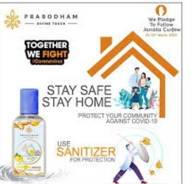 Stay Home And Safe Herbal Hand Sanitizer Age Group: Suitable For All Ages
