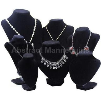Fiberglass Jewellery Display Black Bust Mannequin