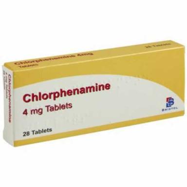 Chlorpheneramine Maleate 4Mg Tablet Application: Pharmaceutical Industry