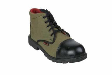 Mens Canvas Safety Shoes Heel Size: 3 Inch