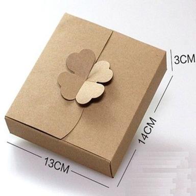 Paper Gift Box For Packing Gift Size: 13X14X3 Cm