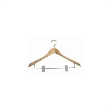 Garment Wooden Skirt Hanger With Metal Bar