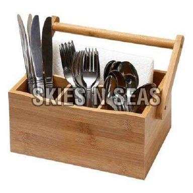 Brown Fine Finish Wooden Cutlery Stand