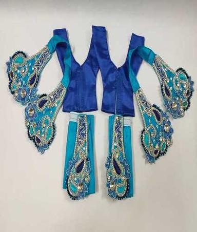 Dark & Light Blue Hand Embroidered Gaur Nitai Dress