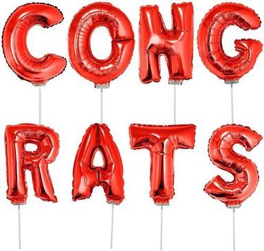 All Congrats Red Foil Balloon