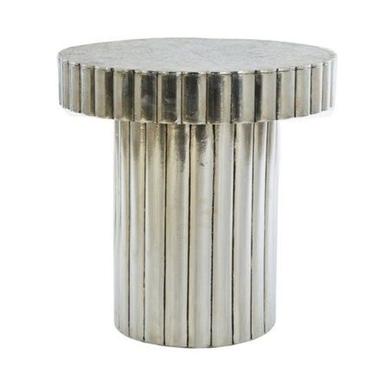 White Metal Round Coffee Table No Assembly Required