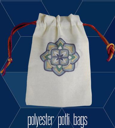 Natural Handmade Cotton Potli Bags For Gifts And Packing Dry Fruits