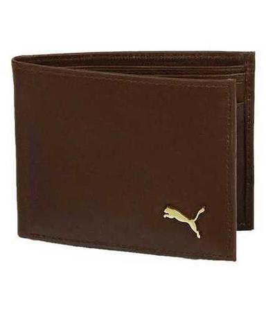Brown Bifold Pure Leather Wallet Size: Equal