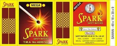 Household Spark Mega Safety Match Box