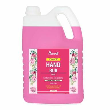 Pink Harrods 5 Litre Hand Sanitizer Alcohol Based : Ethanol Hand Rub 70%, Effective For Killing Germs, Moisturizing Rose.