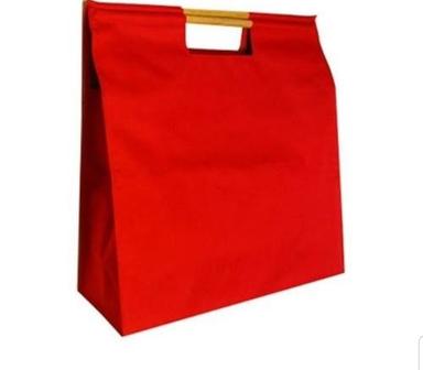 All Red Color Non Woven Wooden Handle Bags