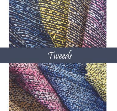 Multi Pure Silk Tweed Fabrics