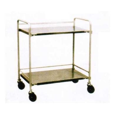 Silver Stainless Steel Instrument Trolley Color Code: White