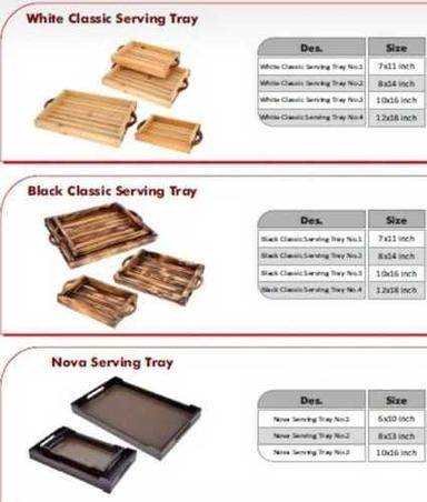 Termite Proof Black Classing Wooden Serving Trays