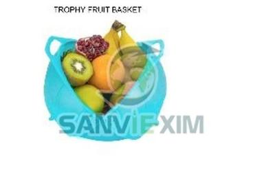 Sky Blue Milky Plastic Fruit Basket