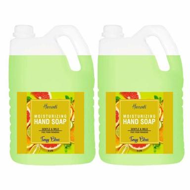 Harrods Aromatic& Nourshing Hand Soap With Natural Essential Oils - Tangy Citrus With Shea Butter & Vitamin E Germ Fighting & Moisturizing Hand Parabens Free 5L Pack Of 2 Capacity: 5 L Liter/Day