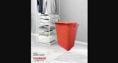 Red Designer Plastic Laundry Basket