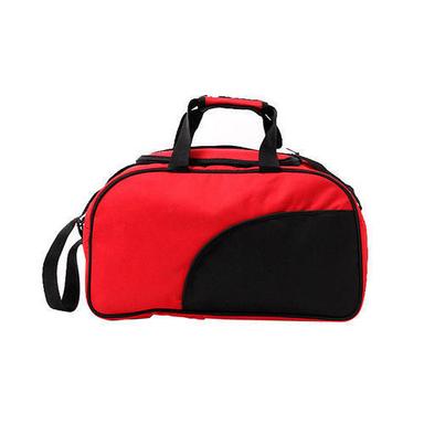 Moisture Proof Red And Black Luggage Bag