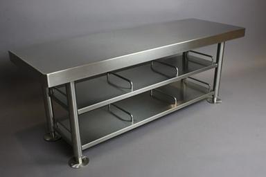 Easy To Clean Stainless Steel Solid Cleanroom Gowning Bench