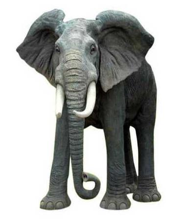  प्राकृतिक फाइबर ग्लास हाथी की मूर्ति 8 फीट 
