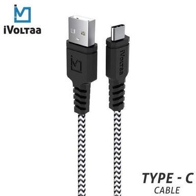 Ivoltaa Rugged Mk2 Tough Unbreakable Braided Type C Usb-c Cable - 1.5 Meter, White And Black