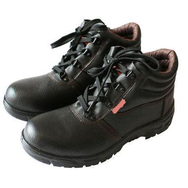 Black Mens Safety Leather Shoes