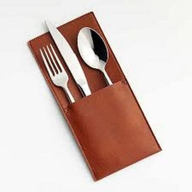 Dining Table Decor Genuine Leather Cutlery Holder Design: According To Customer'S Needs.