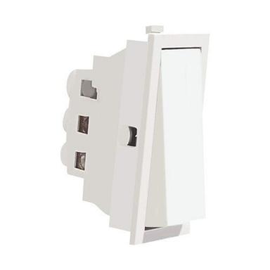 White 1 Way Electric 6 Amp Modular Switch