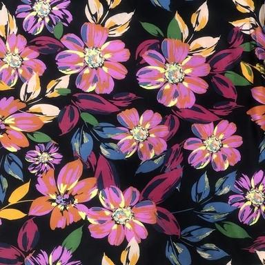 All Flower Printed Rayon Knitted Fabrics