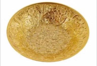 Brassware Handicraft Round Plate Primary Material: Brass
