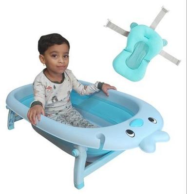 Pp Folding Plastic Baby Blue Bath Tub
