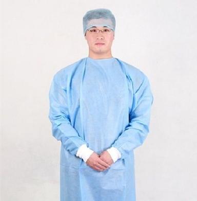 Blue Nonwoven Disposable Surgical Gown